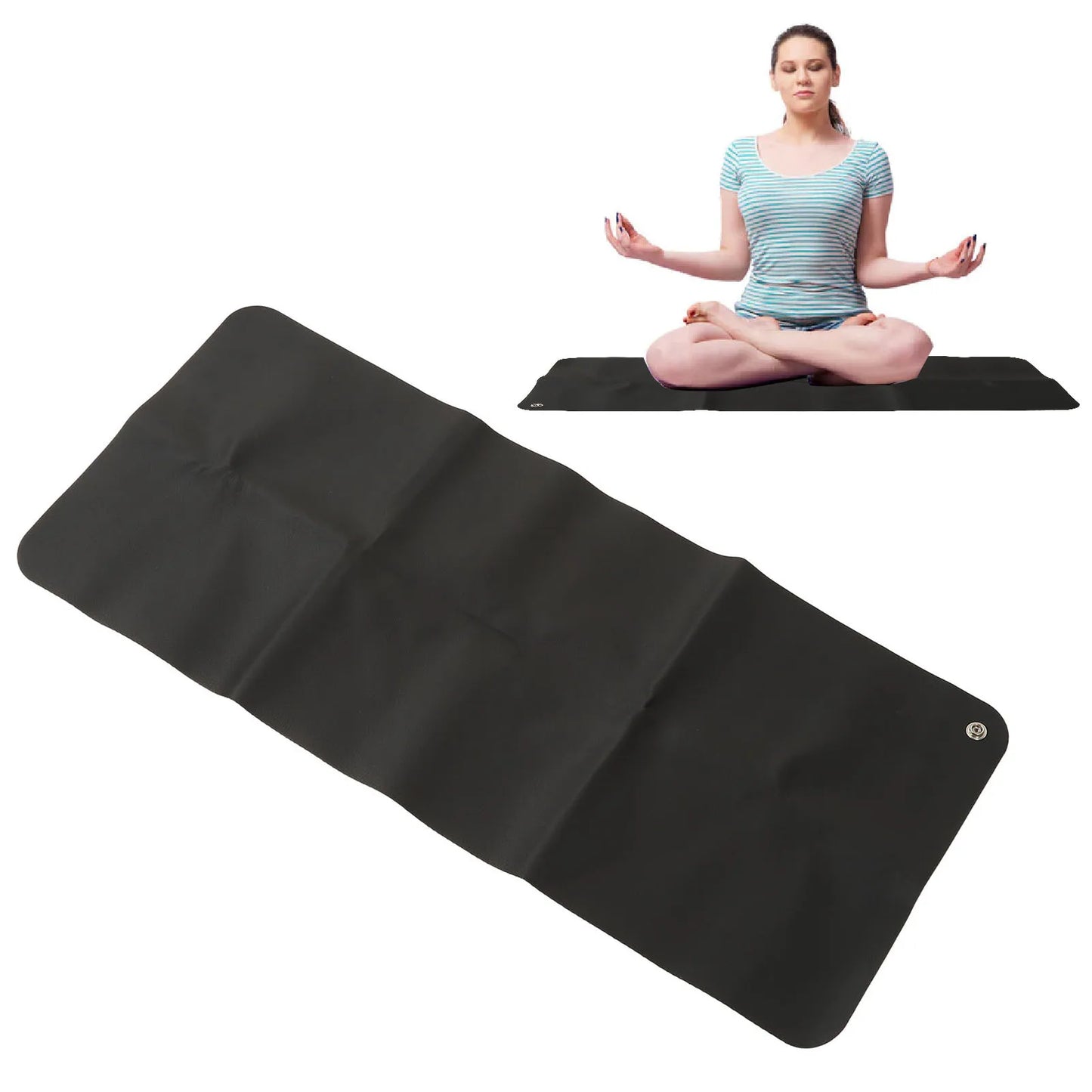 Large 30x68 cm PU Leather Grounding Mat - Multifunctional Earthing Pad for Desk Use